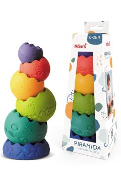 Piramida sensoryczna pastelowa Hencz Toys