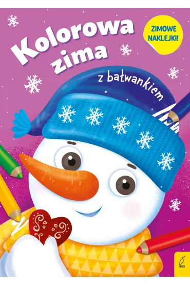 Kolorowa zima z ba�wankiem