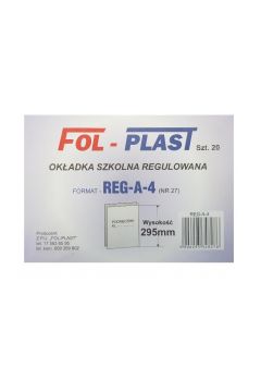 Fol-Plast Okadka na podrcznik A4 regulowana NR 27 20 szt.