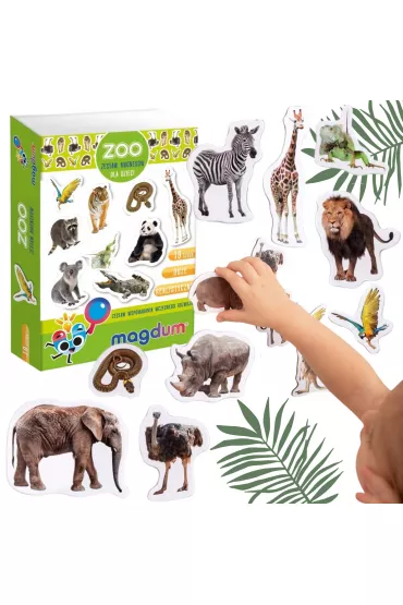 Maksik Zwierz�ta w zoo - zestaw magnes�w
