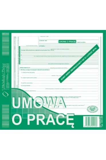 Umowa o prac� 2/3 A4 (500-2N)