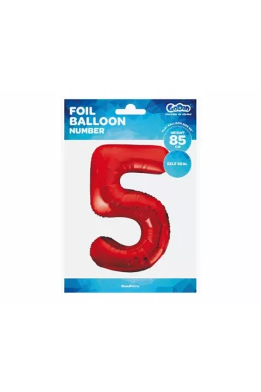 Godan Balon foliowy 5 czerwony 85cm
