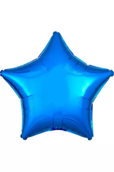 Amscan Balon foliowy metalik niebieski gwiazda 48cm