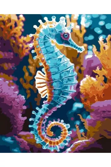 Qbee Malowanie po numerach - Smok Morski 40x50cm