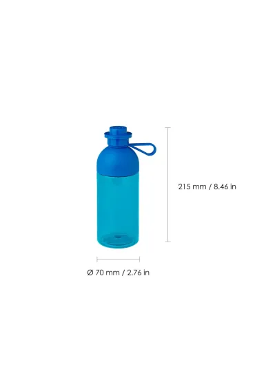 Przezroczysta butelka LEGO Niebieska 500 ml