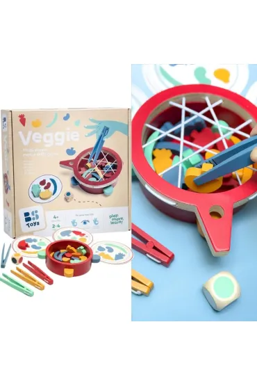 �owimy warzywa drewniane szczypce - koordynacja Bs Toys
