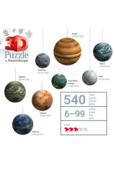 Puzzle 531 el. 3D Star Wars Galaktyka Ravensburger
