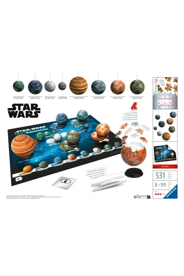 Puzzle 531 el. 3D Star Wars Galaktyka Ravensburger
