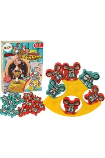 Gra zr�czno�ciowa Myszki balansuj�ce 12el LeanToys