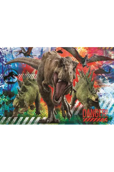 Puzzle 60 el. SuperColor. Jurassic World Clementoni