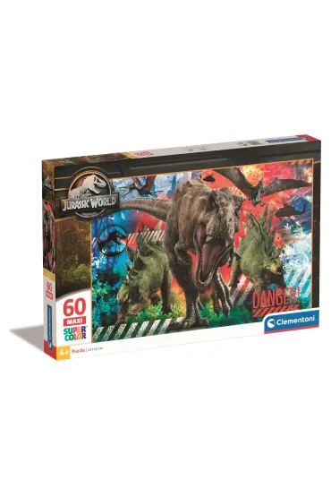 Puzzle 60 el. SuperColor. Jurassic World Clementoni