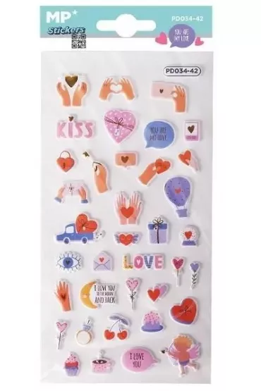 Mp Main Paper Naklejki 3D Love