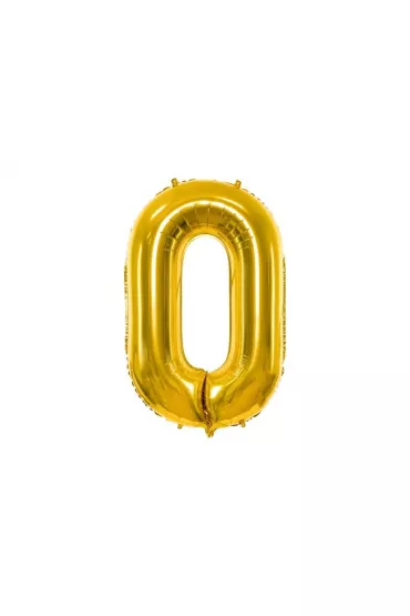 PartyDeco Balon foliowy 0 z�oty 86 cm