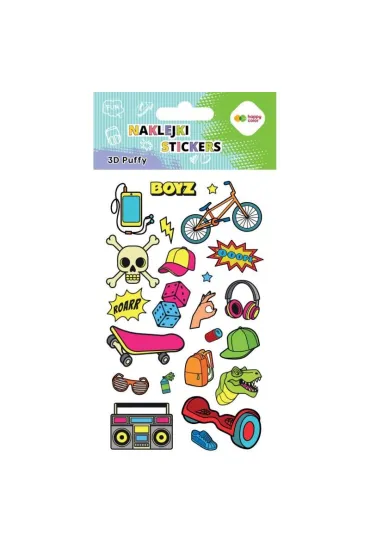 Display naklejki 3D Puffy 50 sztuk Happy Color