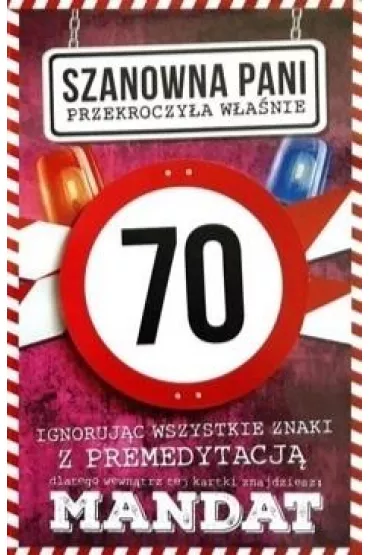 Yeku Karnet Urodziny 70 damskie JCX - 018