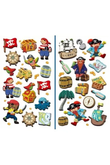 Brewis Naklejki 3D piraci mix