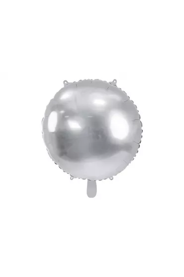 PartyDeco Balon foliowy okr�g�y Pastylka srebrny 59 cm