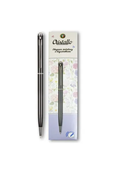 Tadeo D�ugopis metalowy Penmate Cristallo z kryszta�kiem Swarovskiego czarny w kartoniku