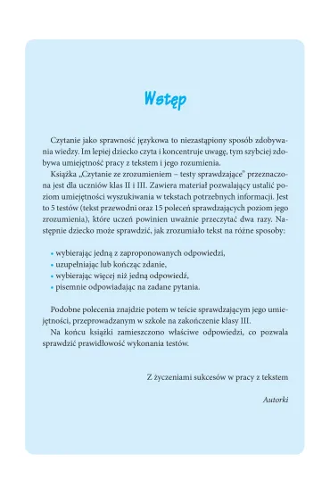 Czytanie ze zrozumieniem. Testy sprawdzaj�ce. Cz�� 1 - Anna Kr�l, Bo�ena P�aszewska, Danuta Klimkiewicz