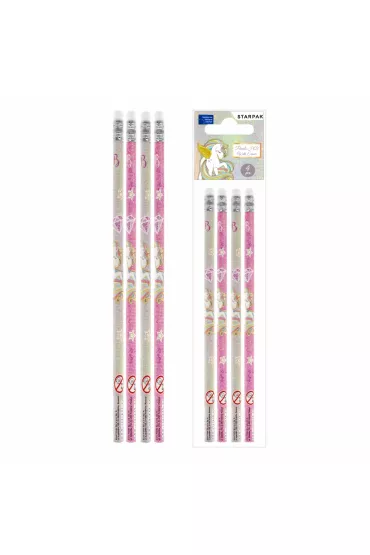Starpak O��wek z gumk� Unicorn 490989 4 szt.