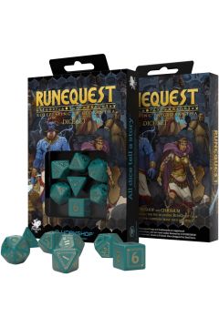 Komplet koci RuneQuest RPG. Turkusowo-zoty Q-Workshop