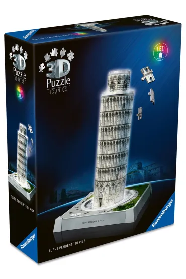 Puzzle Iconics 224 el. 3D Krzywa Wie�a w Pizie Ravensburger