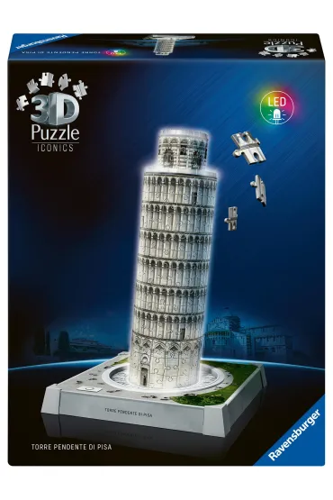 Puzzle Iconics 224 el. 3D Krzywa Wie�a w Pizie Ravensburger
