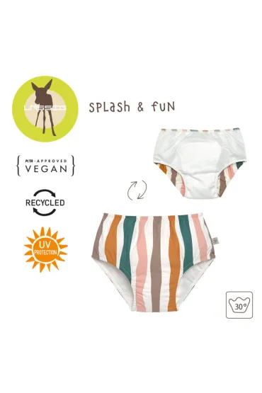 Lassig Majteczki pieluszka do p�ywania Splash & Fun Fale pink/nature, rozm. 74/80