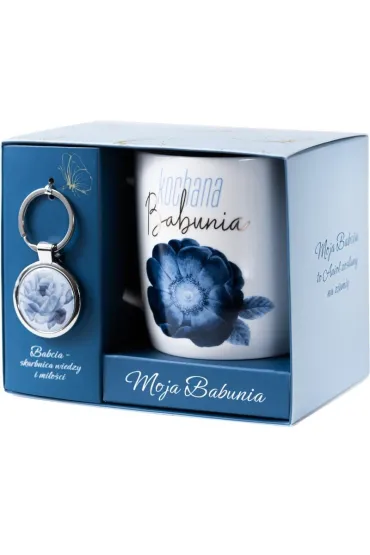 Be-Happy Gifts Kubek+Brelok dla Babci z napisem Kochana Babunia