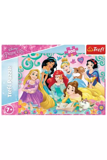 Puzzle 200 el. Radosny �wiat ksi�niczek Trefl