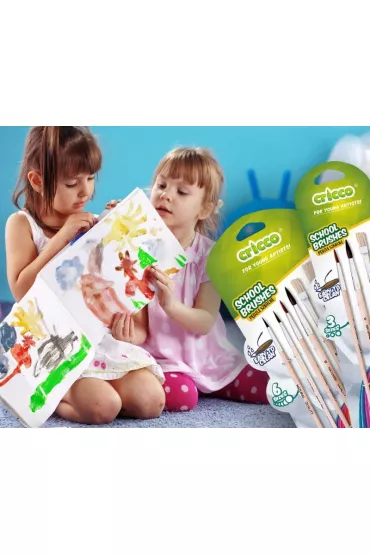 Cricco P�dzelki szkolne drewniane 6 szt.