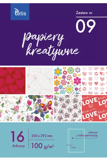 Tetis Papiery Kreatywne A4 Zestaw Nr 09
