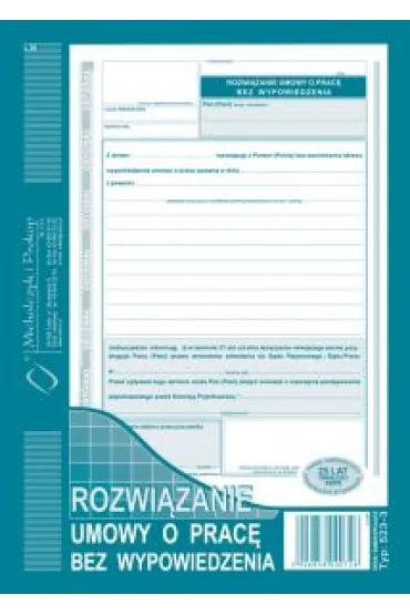 Rozwi�zanie umowy o prace bez wypowiedzenia 523-3