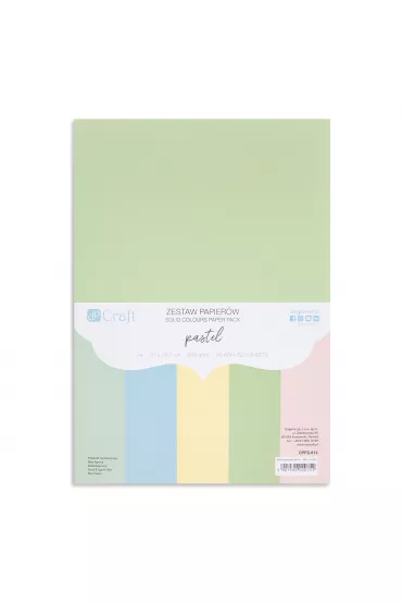 Dalprint Zestaw papier�w A4 Pastel 220g,  20 arkuszy
