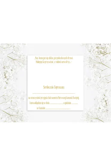 Henry Zaproszenie Komunia Dziewczynka Z�oty 10 szt.