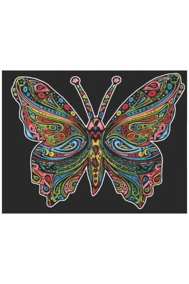 Kolorowanka Welwetowa A4 Motyl