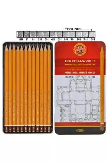 Koh-I-Noor Zestaw o��wk�w grafitowych seria 1500 12 szt.