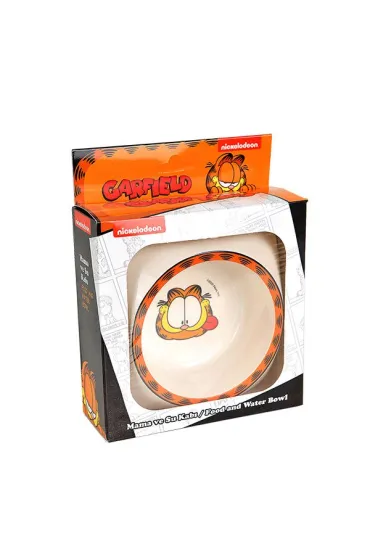 Garfield Miska z melaminy dla kota, bia�a/szara