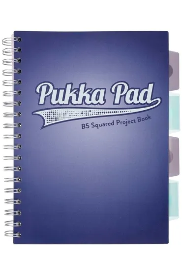 Pukka Pad Project Book B5 Navy Granatowy kratka, 80g 100 kartek