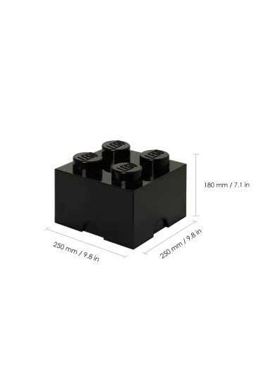 Pojemnik klocek LEGO Brick 4 Czarny