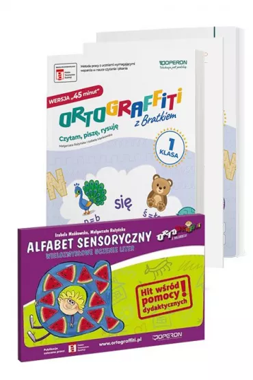 Ortograffiti z Bratkiem. Wersja 45 minut. Klasa 1. Komplet z alfabetem sensorycznym