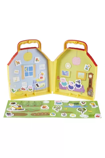 Peppa. Zestaw domek + piankowe naklejki Tm Toys