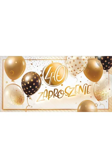 AbCard Zaproszenie na 40 Urodziny Z191 (5 szt)