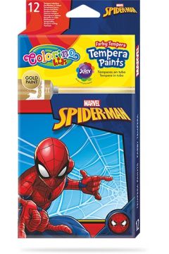 Patio Farby Colorino Kids tempera w tubach 12 ml Spiderman 12 kolorw