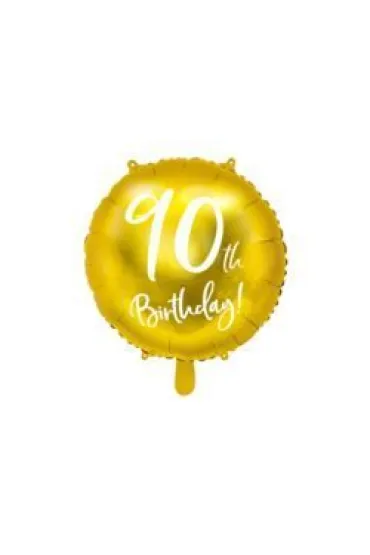 PartyDeco Balon foliowy 90-tka z�oty 45cm