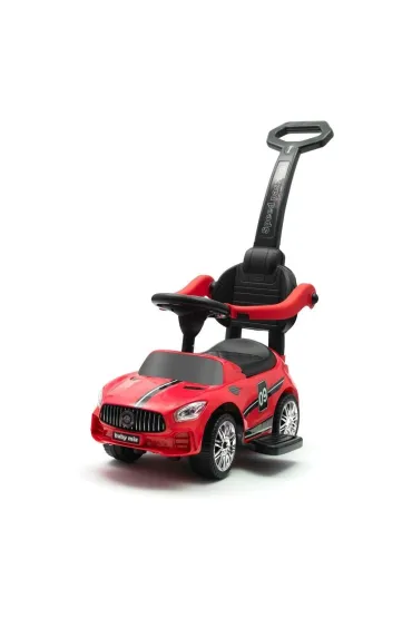 Je�dzik dzieci�cy z d�wi�kiem i r�czk� Racer czerw Baby Mix