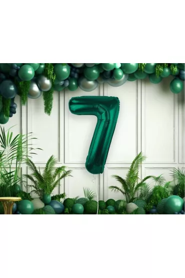 Godan Balon foliowy B&C cyfra 7 ziele� butelkowa 85cm