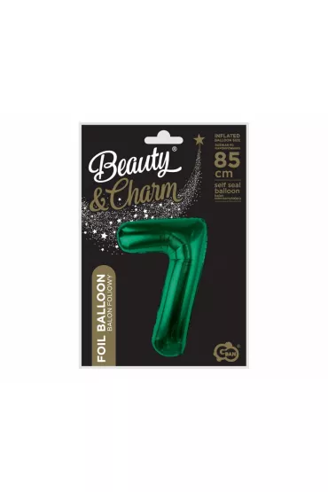 Godan Balon foliowy B&C cyfra 7 ziele� butelkowa 85cm