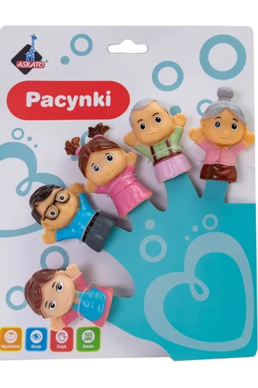 Pacynki na palce rodzinka Askato
