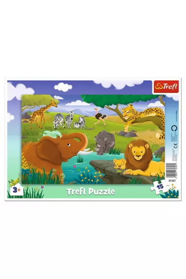 Puzzle ramkowe 15 el. Sawanna Trefl